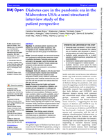 Diabetes care in the pandemic era in the Midwestern USA: A semi-structured interview study of the patient perspective