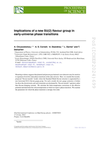 Implications of a new SU(2) flavour group in early-universe phase transitions