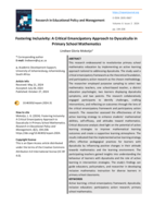 Fostering inclusivity: A critical emancipatory approach to dyscalculia in primary school mathematics