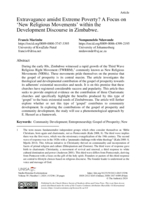 Extravagance amidst extreme poverty? A focus on 'new religious movements' within the development discourse in Zimbabwe