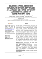 Diverse boards, stronger real estate investment trusts: An analysis of board diversity and performance of South African REITs