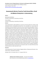 Assessing the barriers faced by youth-owned micro, small and medium enterprises in Johannesburg