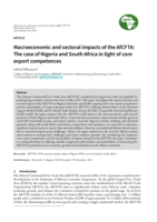 Macroeconomic and sectoral impacts of the AfCFTA: The case of Nigeria and South Africa in light of core export competences
