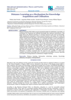 Distance learning as a mechanism for knowledge acquisition and utilisation