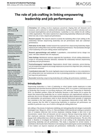 The role of job crafting in linking empowering leadership and job performance