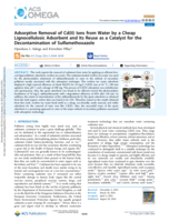 Adsorptive removal of Cd(II) Ions from water by a cheap lignocellulosic adsorbent and its reuse as a catalyst for the decontamination of sulfamethoxazole