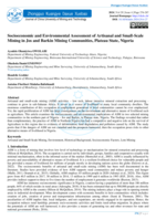 Socioeconomic and environmental assessment of artisanal and small-scale mining in Jos and Barkin mining communities, Plateau State, Nigeria