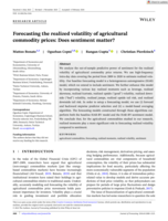 Forecasting the realized volatility of agricultural commodity prices: Does sentiment matter?