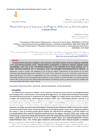 Perceived impact of culture on the progress of women as school leaders in South Africa