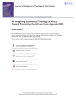 Re-Imagining ecumenical theology in Africa: Toward promoting the African Union agenda 2063
