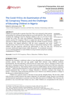 The Covid-19 era: An examination of the 5G conspiracy theory and the challenges of educating children in Nigeria