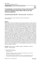 Crystallographic, macromolecular, thermal, and mechanical properties of bambusa balcooa fibers: Effect of two-step chemical modification