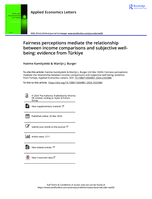 Fairness perceptions mediate the relationship between income comparisons and subjective well-being: evidence from Türkiye