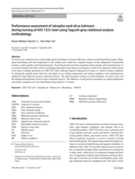Performance assessment of Jatropha seed oil as lubricant during turning of AISI 1525 steel using Taguchi-grey relational analysis methodology