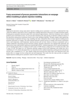 Fuzzy assessment of process parameter interactions on warpage defect modeling in plastic injection molding