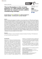 Thermal fluctuations on the corrosion behaviour of 17-4PH stainless steel alloys fabricated via material extrusion additive manufacturing technique