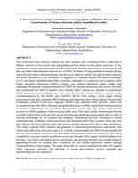 Contextual analyses of Open and Distance Learning policies in Malawi: Towards the reconstruction of distance education policies in public universities