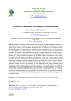 The impact of load shedding on a company in the mining industry