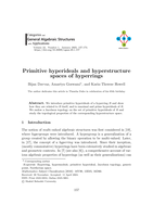 Primitive hyperideals and hyperstructure spaces of hyperrings