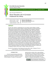 Peace education 4.0: A curriculum framework for Africa