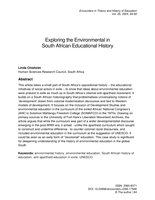 Exploring the environmental in South African educational history