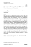 Skills required of academics to use digital technologies in open distance learning institutions