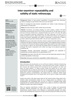 Inter-examiner repeatability and validity of static retinoscopy
