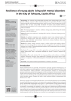 Resilience of young adults living with mental disorders in the city of Tshwane, South Africa