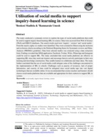Utilisation of social media to support inquiry-based learning in science
