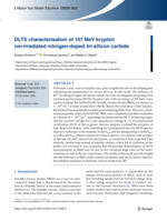 DLTS characterisation of 107 MeV krypton ion-irradiated nitrogen-doped 4H-silicon carbide