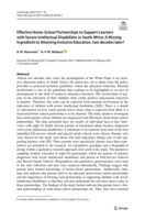 Effective home-school partnerships to support learners with severe intellectual disabilities in South Africa: A missing ingredient to attaining inclusive education, two decades later?: Effective Home-School Partnerships to Support Learners with Severe Intellectual Disabilities in South Africa