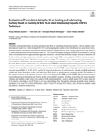 Evaluation of formulated Jatropha oil as cooling and lubricating cutting fluids in turning of AISI 1525 steel employing Taguchi-TOPSIS Technique