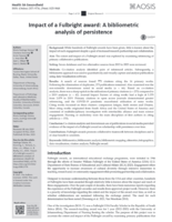 Impact of a fulbright award: A bibliometric analysis of persistence
