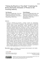 “Taking the road less travelled”: Exploring the work and family demands of women in the trucking industry