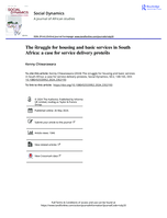 The struggle for housing and basic services in South Africa: a case for service delivery protests