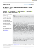 Sociocultural context of exclusive breastfeeding in Africa: A narrative review