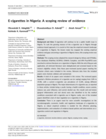 E‐cigarettes in Nigeria: A scoping review of evidence