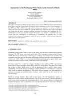 Asymmetry in the purchasing power parity in the context of South Africa