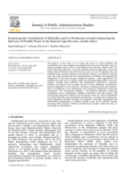 Examining the contribution of hybridity and co-production towards enhancing the delivery of potable water in the Eastern Cape province, South Africa