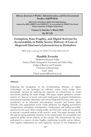 Corruption, state fragility, and digital activism for accountability in public service delivery : A case of Hopewell Chin'ono's cyberactivism in Zimbabwe