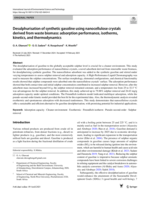 Desulphurisation of synthetic gasoline using nanocellulose crystals derived from waste biomass: adsorption performance, isotherms, kinetics, and thermodynamics