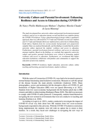 University culture and parental involvement: Enhancing resilience and access to education during COVID-19