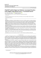 ChatGPT and Its impact on students assessment practices in the higher educational sector: A systematic review