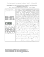 PanAfrican Journal of Governance and Development