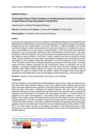 Theorising the voices of senior academics on decolonising the university curriculum in an open distance e-learning institution in South Africa