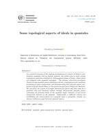 Some topological aspects of ideals in quantales