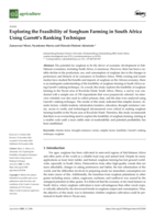 Exploring the feasibility of sorghum farming in South Africa using garrett's ranking technique