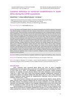 Customer behaviour in restaurant establishments in South Africa during the COVID-19 pandemic