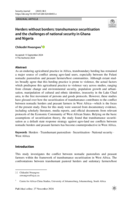 Herders without borders: transhumance securitisation and the challenges of national security in Ghana and Nigeria