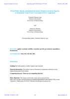 Fiscal policy shocks and industrial sector output growth in Nigeria: A structural vector error correction (SVEC) approach